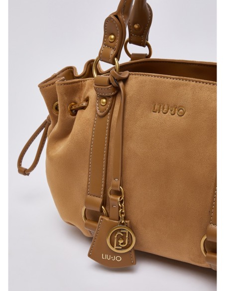 Borsa piccola in microfibra con coulisse Liu Jo – Beige - foto 6