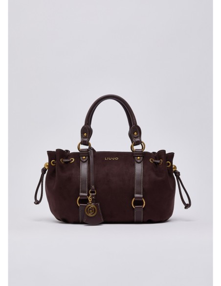 Borsa piccola in microfibra con coulisse Liu Jo – Melanzana - foto 2