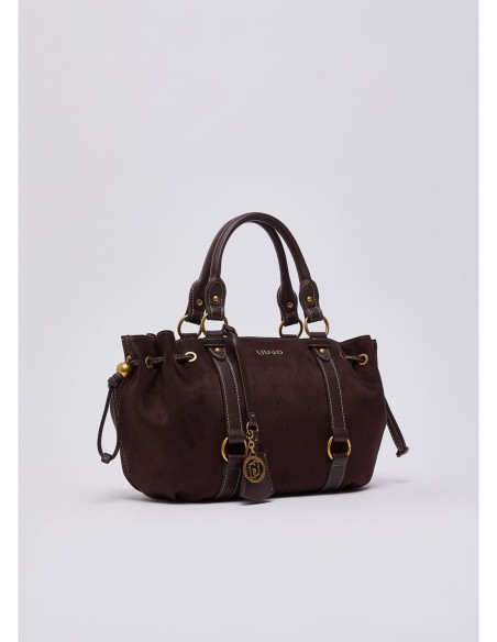 Borsa piccola in microfibra con coulisse Liu Jo – Melanzana - foto 3