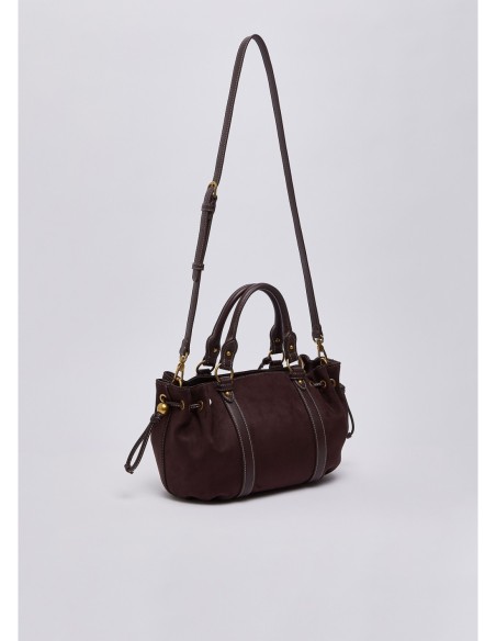 Borsa piccola in microfibra con coulisse Liu Jo – Melanzana - foto 4