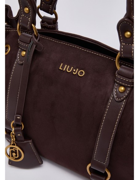 Borsa piccola in microfibra con coulisse Liu Jo – Melanzana - foto 5
