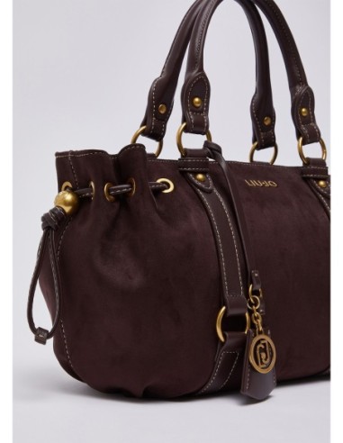 Borsa piccola in microfibra con coulisse Liu Jo – Melanzana - foto 6