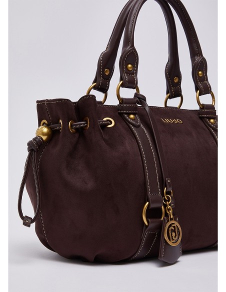 Borsa piccola in microfibra con coulisse Liu Jo – Melanzana - foto 6