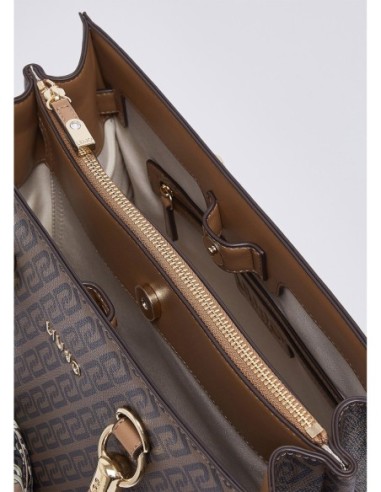 Borsa satchel media effetto saffiano con foulard Liu Jo – Beige - foto 7