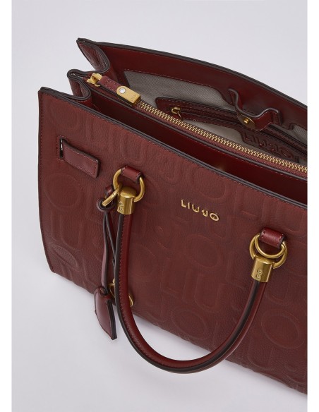 Borsa satchel media Liu Jo – Bordeaux scuro - foto 4