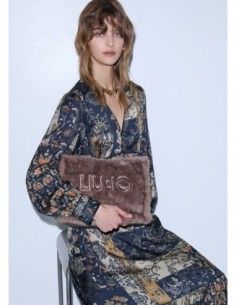 Borsa Riccy piccola in pelliccia sintetica Liu Jo – Marrone scuro - foto 1