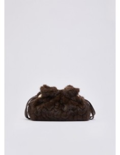 Borsa Riccy piccola in pelliccia sintetica Liu Jo – Marrone scuro - foto 1 2