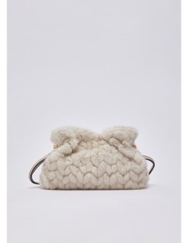 Borsa Riccy piccola in pelliccia sintetica Liu Jo – Panna - foto 2