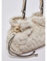 Borsa Riccy piccola in pelliccia sintetica Liu Jo – Panna