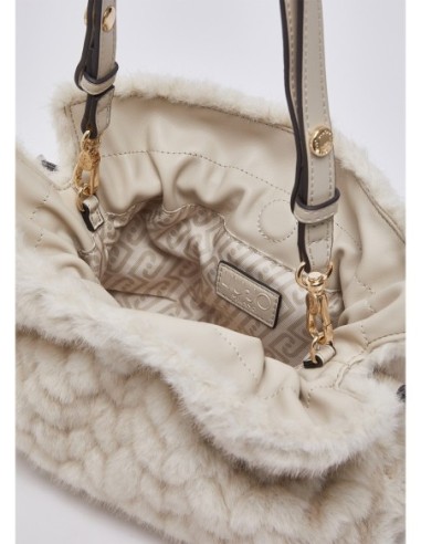 Borsa Riccy piccola in pelliccia sintetica Liu Jo – Panna - foto 7