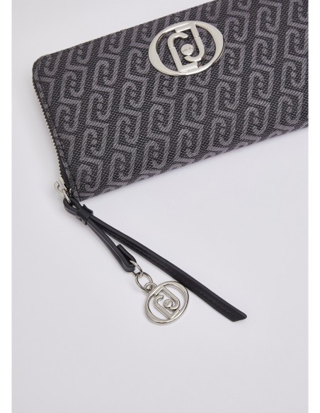 Portafoglio zip around monogram Liu Jo – Nero - foto 3
