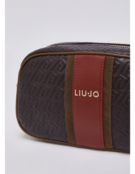 Camera bag media con banda a contrasto Liu Jo – Marrone scuro - foto 4