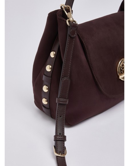Borsa a mano media in microfibra con borchie Liu Jo – Melanzana - foto 6