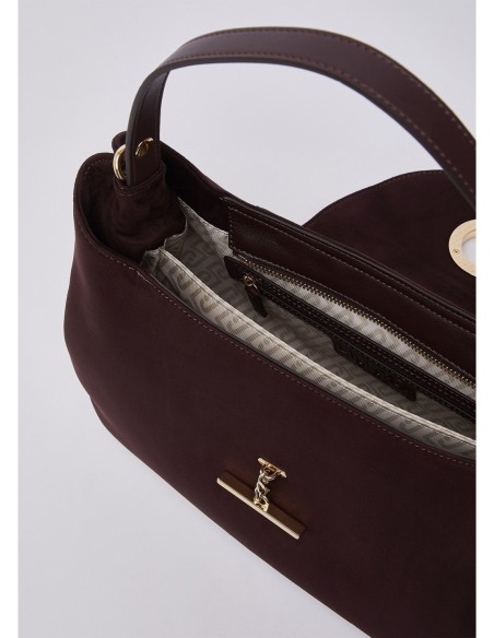 Borsa a mano media in microfibra con borchie Liu Jo – Melanzana - foto 7