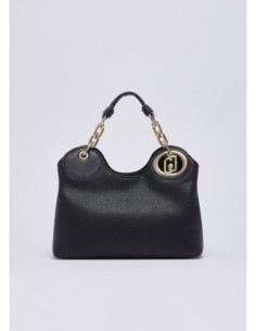 Borsa a mano piccola effetto bottalato Liu Jo – Nero/oro - foto 1 2