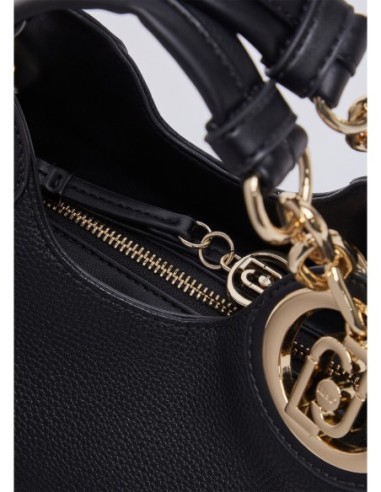 Borsa a mano piccola effetto bottalato Liu Jo – Nero/oro - foto 6