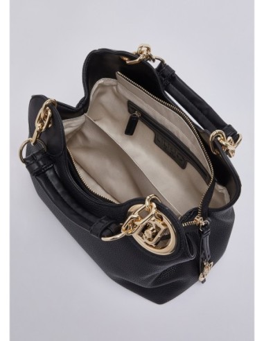 Borsa a mano piccola effetto bottalato Liu Jo – Nero/oro - foto 7