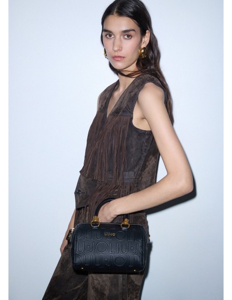 Borsa a mano piccola con logo debossed Liu Jo – Nero - foto 1