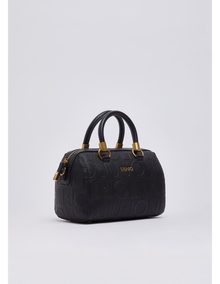 Borsa a mano piccola con logo debossed Liu Jo – Nero - foto 3