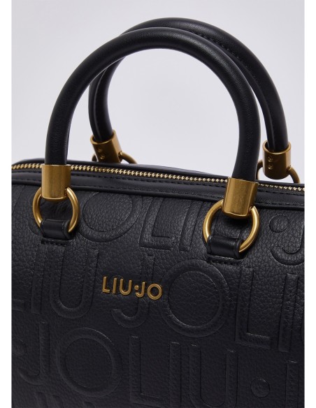 Borsa a mano piccola con logo debossed Liu Jo – Nero - foto 6