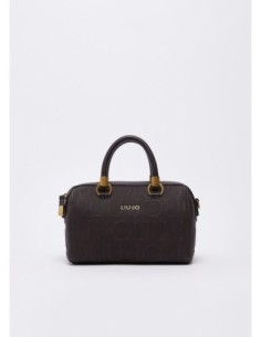 Borsa a mano piccola con logo debossed Liu Jo – Marrone scuro - foto 1 2