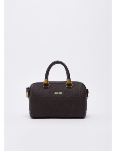 Borsa a mano piccola con logo debossed Liu Jo – Marrone scuro - foto 2