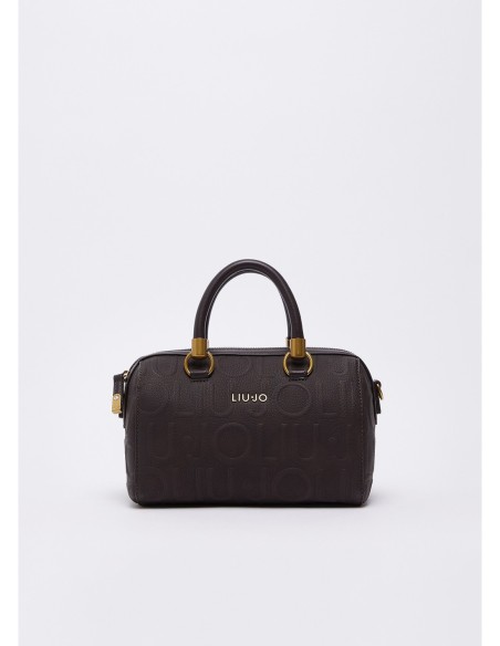 Borsa a mano piccola con logo debossed Liu Jo – Marrone scuro - foto 2