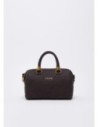 Borsa a mano piccola con logo debossed Liu Jo – Marrone scuro
