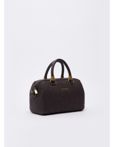 Borsa a mano piccola con logo debossed Liu Jo – Marrone scuro - foto 3
