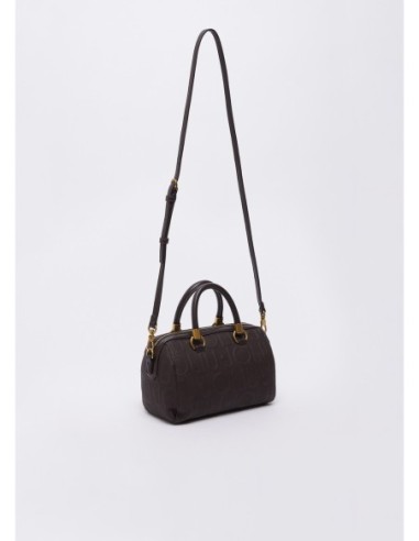 Borsa a mano piccola con logo debossed Liu Jo – Marrone scuro - foto 4