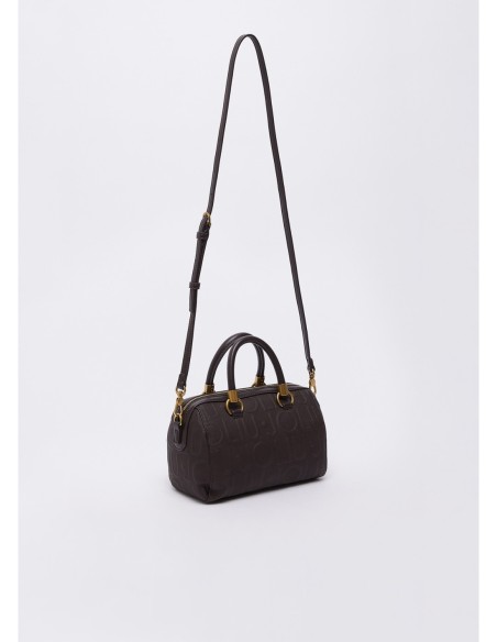 Borsa a mano piccola con logo debossed Liu Jo – Marrone scuro - foto 4