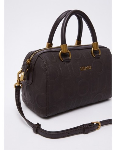 Borsa a mano piccola con logo debossed Liu Jo – Marrone scuro - foto 5