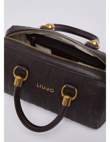 Borsa a mano piccola con logo debossed Liu Jo – Marrone scuro - foto 7