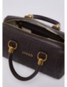 Borsa a mano piccola con logo debossed Liu Jo – Marrone scuro
