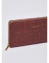 Portafoglio grande con logo debossed Liu Jo – Bordeaux scuro