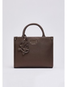 Borsa piccola con charm effetto bottalato Liu Jo – Testa di moro metallizzato - foto 1 2