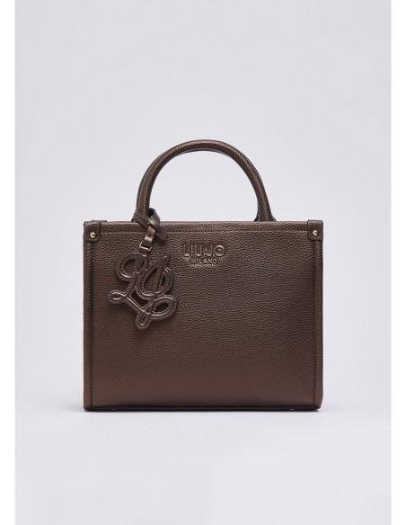 Borsa piccola con charm effetto bottalato Liu Jo – Testa di moro metallizzato - foto 2