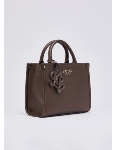 Borsa piccola con charm effetto bottalato Liu Jo – Testa di moro metallizzato - foto 3