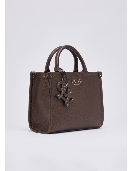 Borsa piccola con charm effetto bottalato Liu Jo – Testa di moro metallizzato - foto 3