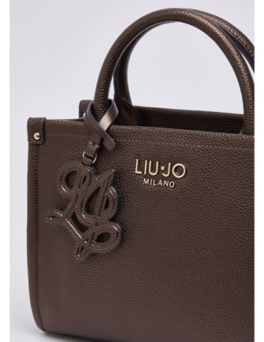 Borsa piccola con charm effetto bottalato Liu Jo – Testa di moro metallizzato - foto 5