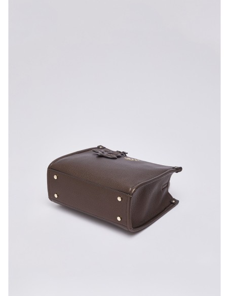 Borsa piccola con charm effetto bottalato Liu Jo – Testa di moro metallizzato - foto 6