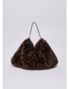 Borsa grande in pelliccia sintetica animalier Liu Jo – Nero animalier