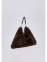 Borsa grande in pelliccia sintetica animalier Liu Jo – Nero animalier