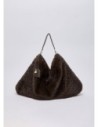 Borsa grande in pelliccia sintetica Liu Jo – Marrone scuro