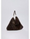 Borsa grande in pelliccia sintetica Liu Jo – Marrone scuro