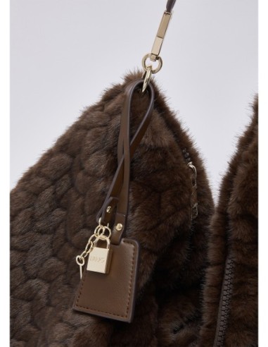 Borsa grande in pelliccia sintetica Liu Jo – Marrone scuro - foto 5