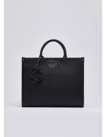 Borsa tote media effetto bottalato Liu Jo – Nero - foto 2