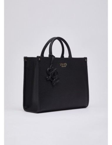 Borsa tote media effetto bottalato Liu Jo – Nero - foto 3