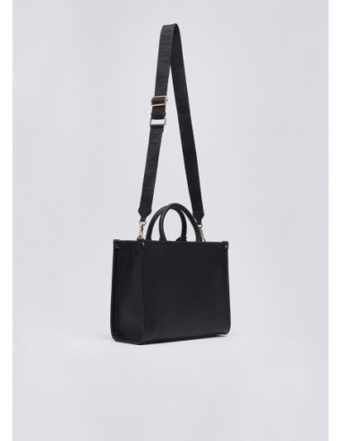 Borsa tote media effetto bottalato Liu Jo – Nero - foto 4