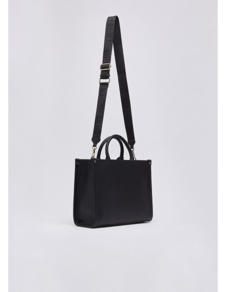 Borsa tote media effetto bottalato Liu Jo – Nero - foto 4